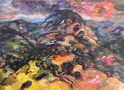 Lot 1412 - Joy GRIFFITHS (1919) Mountain Landscape in...