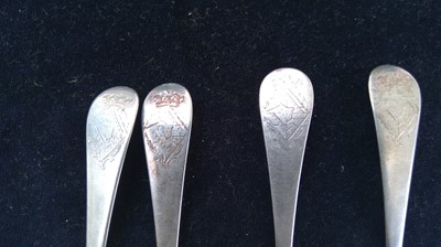 Lot 9 - A rare set of four Georgian silver Hanoverian...