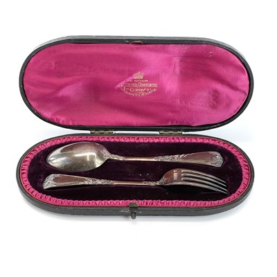 Lot 151 - A Victorian silver Christening fork and spoon...