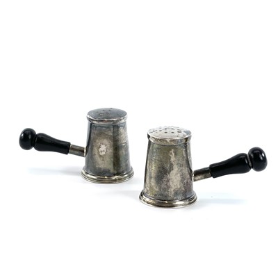 Lot 187 - A pair of modern silver novelty salt and...