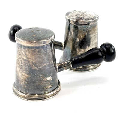 Lot 187 - A pair of modern silver novelty salt and...
