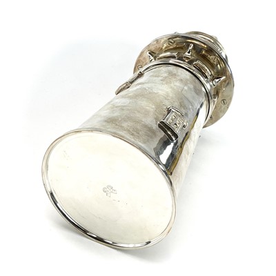 Lot 209 - A modern silver plated novelty cocktail shaker...