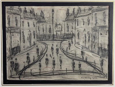 Lot 536 - LOWRY ????? Street Scene Graphite 29 x 39cm