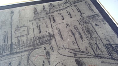 Lot 536 - LOWRY ????? Street Scene Graphite 29 x 39cm