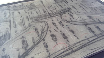 Lot 536 - LOWRY ????? Street Scene Graphite 29 x 39cm