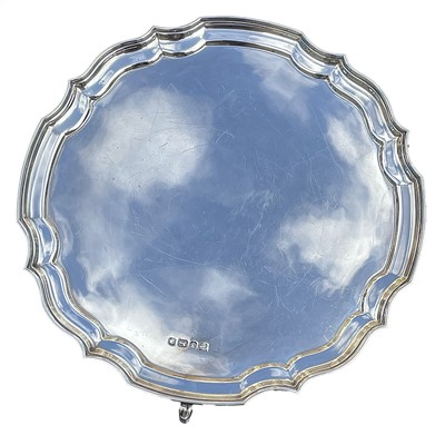 Lot 154 - A modern silver salver by Poston Products Ltd,...