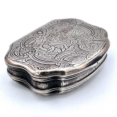 Lot 247 - An 18th century German silver snuff box, of...