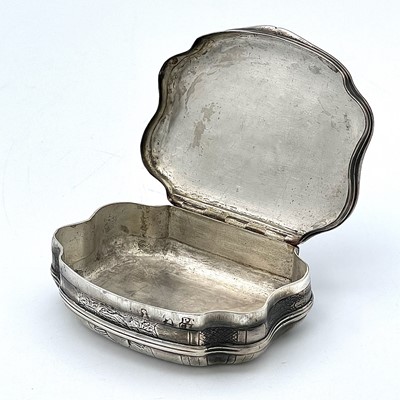 Lot 247 - An 18th century German silver snuff box, of...