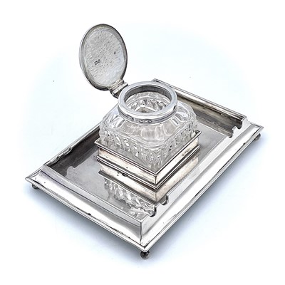 Lot 192 - A Victorian silver desk stand by Pairpoint...