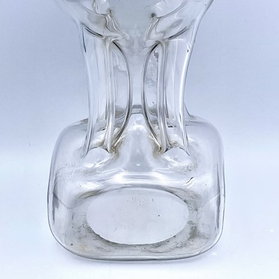 Lot 16 - An Edwardian silver mounted pinched glass...
