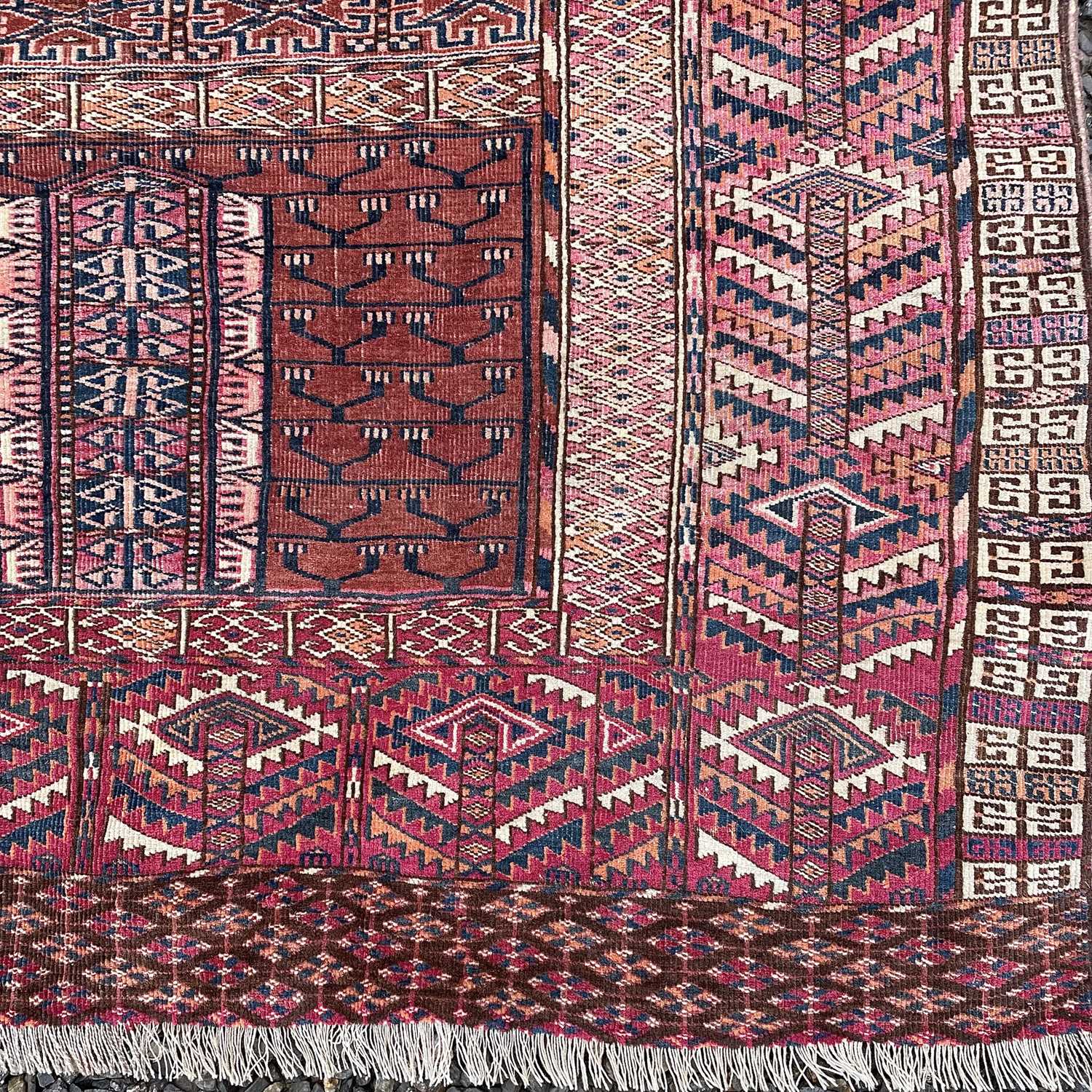 Lot 1238 - A Hatchli Turkoman rug, circa 1900, the