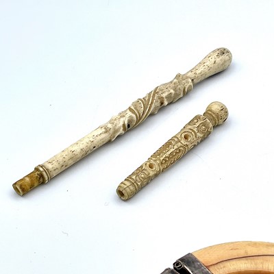 Lot 264 - A Japanese Meiji carved Okimono together with...