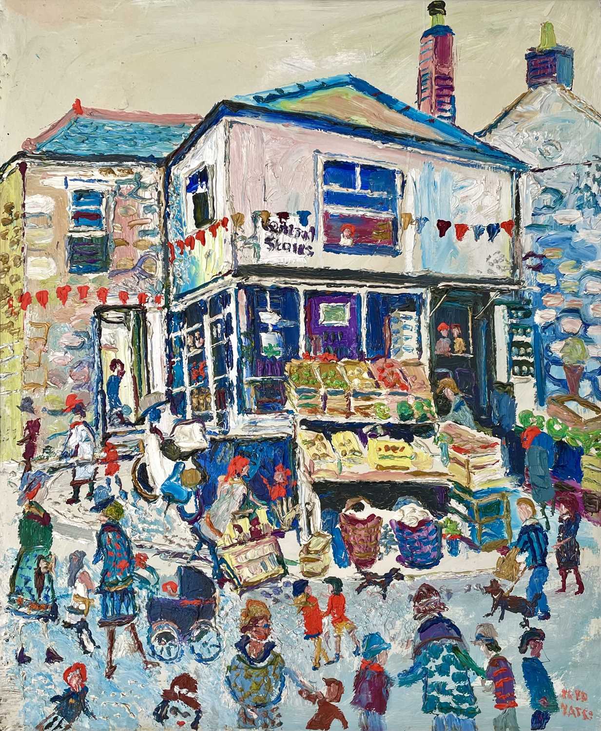 Lot 266 - Fred YATES (1922-2008) Corner Stores, Marazion...