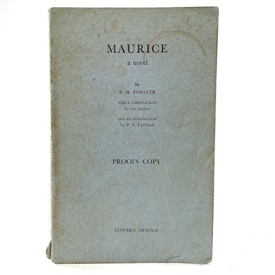 Lot 217 - E. M. FORSTER. 'Maurice,' proof's copy, card...