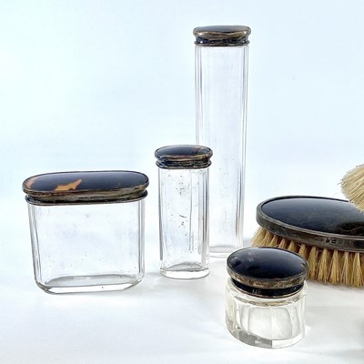 Lot 138 - A collection of silver and tortoiseshell...