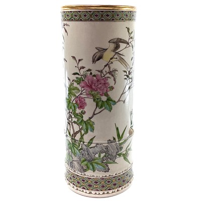 Lot 222 - A large Chinese famille rose porcelain brush...