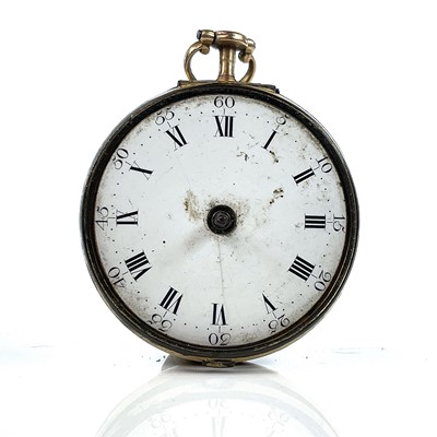 Lot 421 - A Georgian gold plated pocket watch, the 36mm...