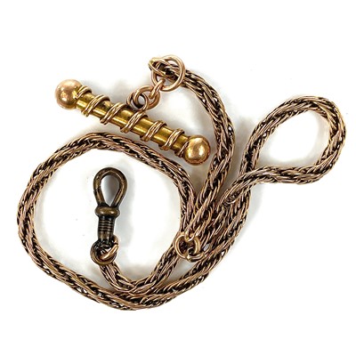 Lot 73 - A 19th century 9ct gold (tested) rope link...