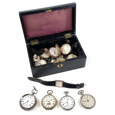 Lot 444 - A collection of pocket watches and manual wind...