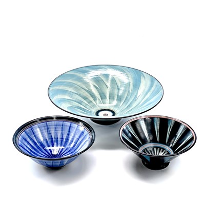 Lot 501 - Christine FEILER (1948) Three bowls, largest...