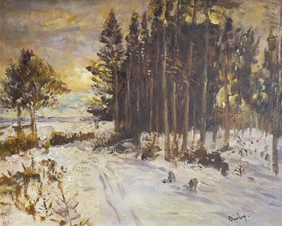 Lot 618 - Ronald Ossory DUNLOP (1894-1973) Winter scene...