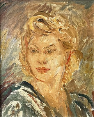 Lot 514 - Modern British School Portrait of a Woman, mid...