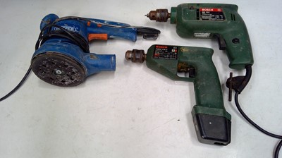 Lot 76 - Two Bosch Drills, one with rechargeable...