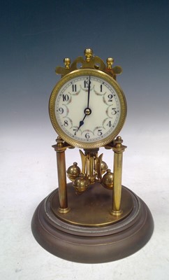 Lot 21 - A Brass and Copper Anniversary Clock. The...