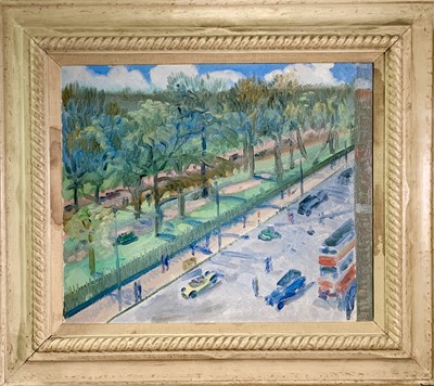 Lot 615 - Lucienne M GOW Park Lane, London Oil on board...