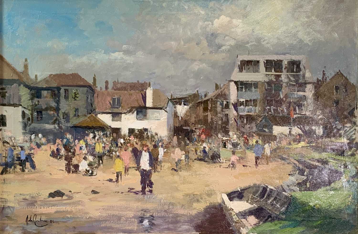 Lot 321 - John AMBROSE (1931-2010) Outside The Sloop Inn,...