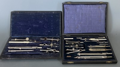 Lot 62 - A cased technical drawing set, and (a partial)...