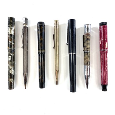 Lot 226 - A Watermans fountain pen, three others, a...