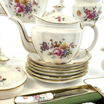 Lot 910 - Royal Crown Derby porcelain Derby Posies tea...