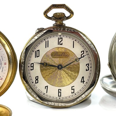 Lot 341 - A ladies gold plated crown wind full hunter...