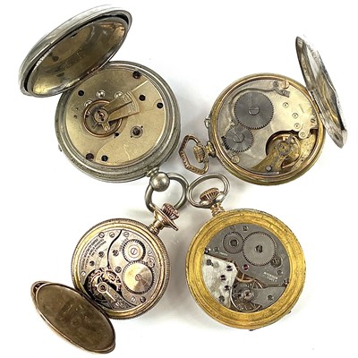 Lot 341 - A ladies gold plated crown wind full hunter...
