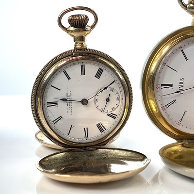 Lot 341 - A ladies gold plated crown wind full hunter...