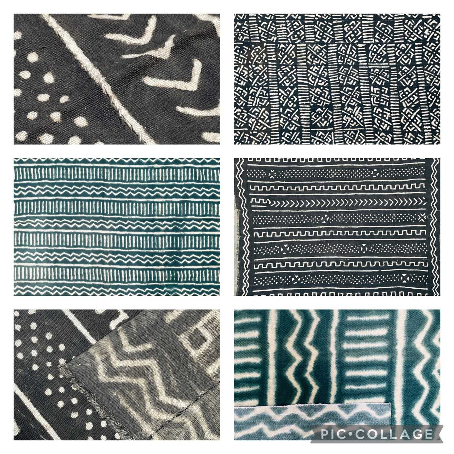 Lot 1216 - Four Mali cotton mud cloths. (4)