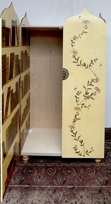 Lot 1848 - A wardrobe adapted from a four-fold screen,...