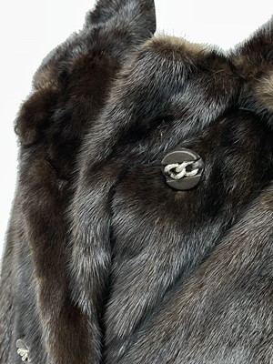 Lot 1605 - A Black Diamond 3/4 length mink fur coat.