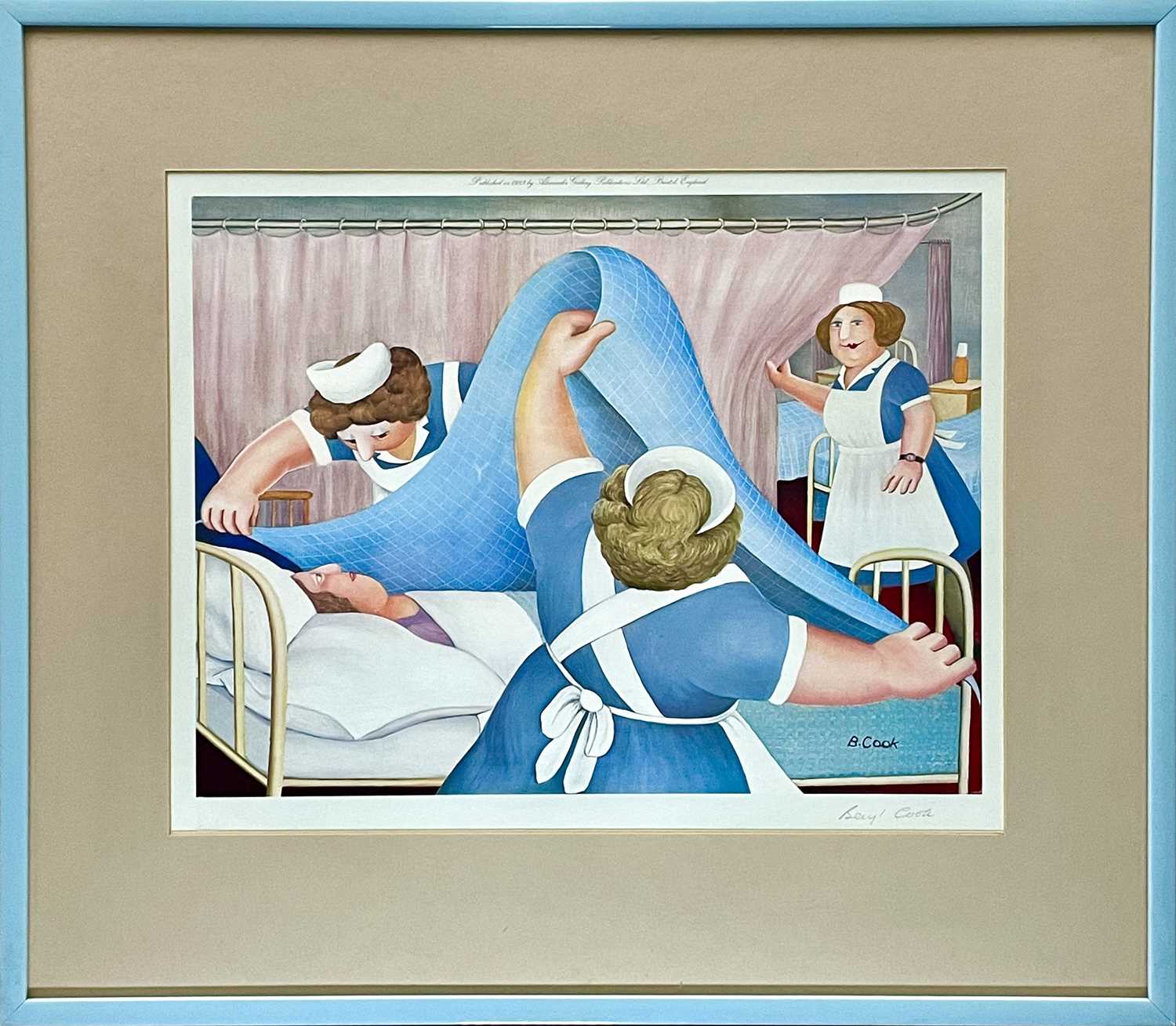 Lot 553 - Beryl COOK (1926-2008) Angels Lithograph