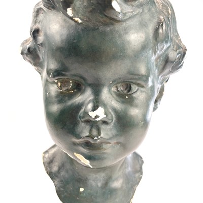 Lot 115 - Arthur Ernest Vokes plaster bust of a child...
