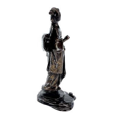 Lot 14 - A Japanese bronze model of a Geisha, by...