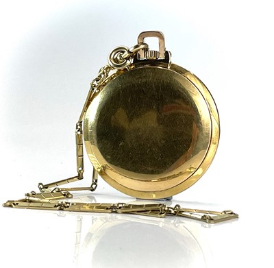 Lot 372 - An Oris 1970's gold plated crown wind dress pocket watch.