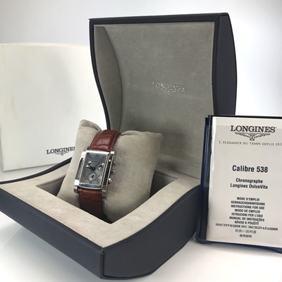 Lot 350 - A Longines DolceVita calibre 538 chronograph...