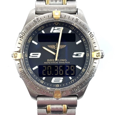 Lot 362 - A Breitling Aerospace titanium and gold plated...