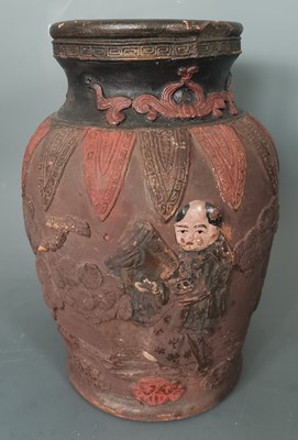 Lot 35 - An early 19th century Japanese ceramic vase....