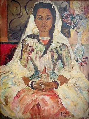 Lot 608 - Oscar SPIELMANN (1901-c.1975) The Bride Oil on...