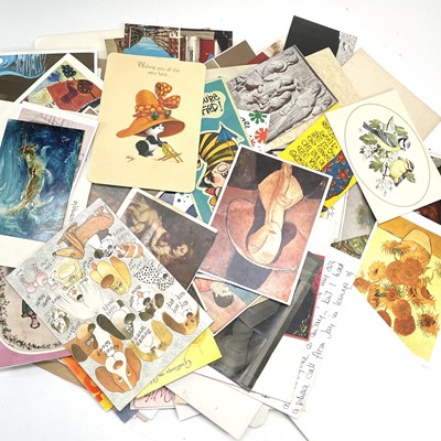 Lot 172 - A miscellaneous box of cards and postcards....