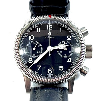 Lot 368 - A Tutima Flieger 1941 Chronograph gentleman's...