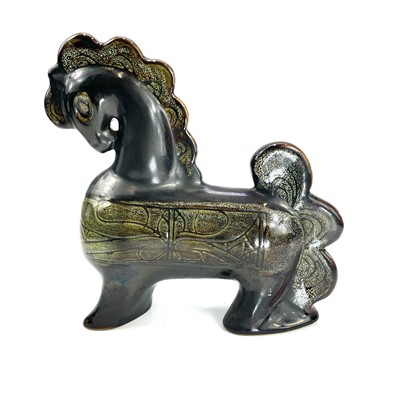 Lot 835 - A Celtic, Newlyn pottery horse decorated in...